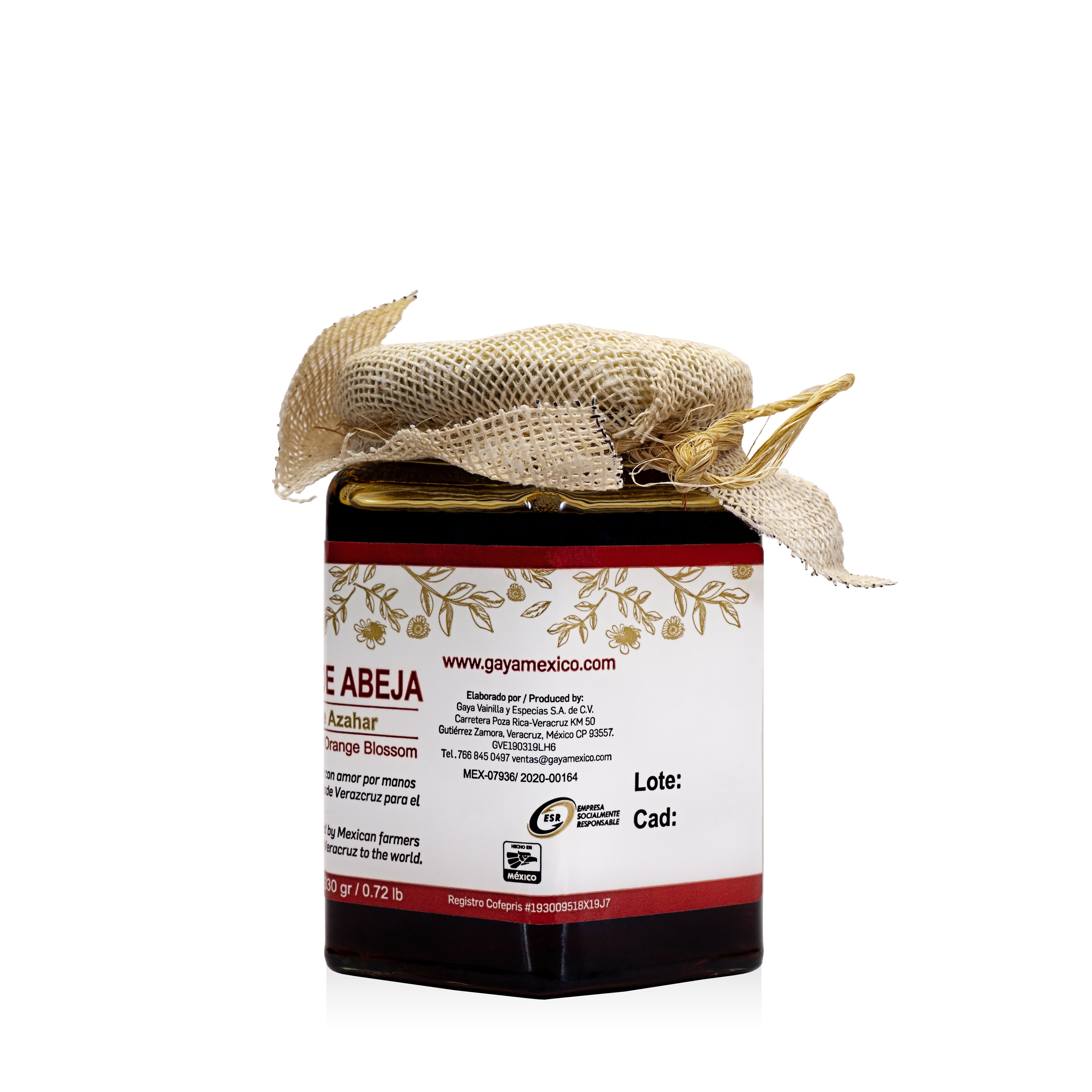 Miel de Abeja Natural de Azahar Gaya