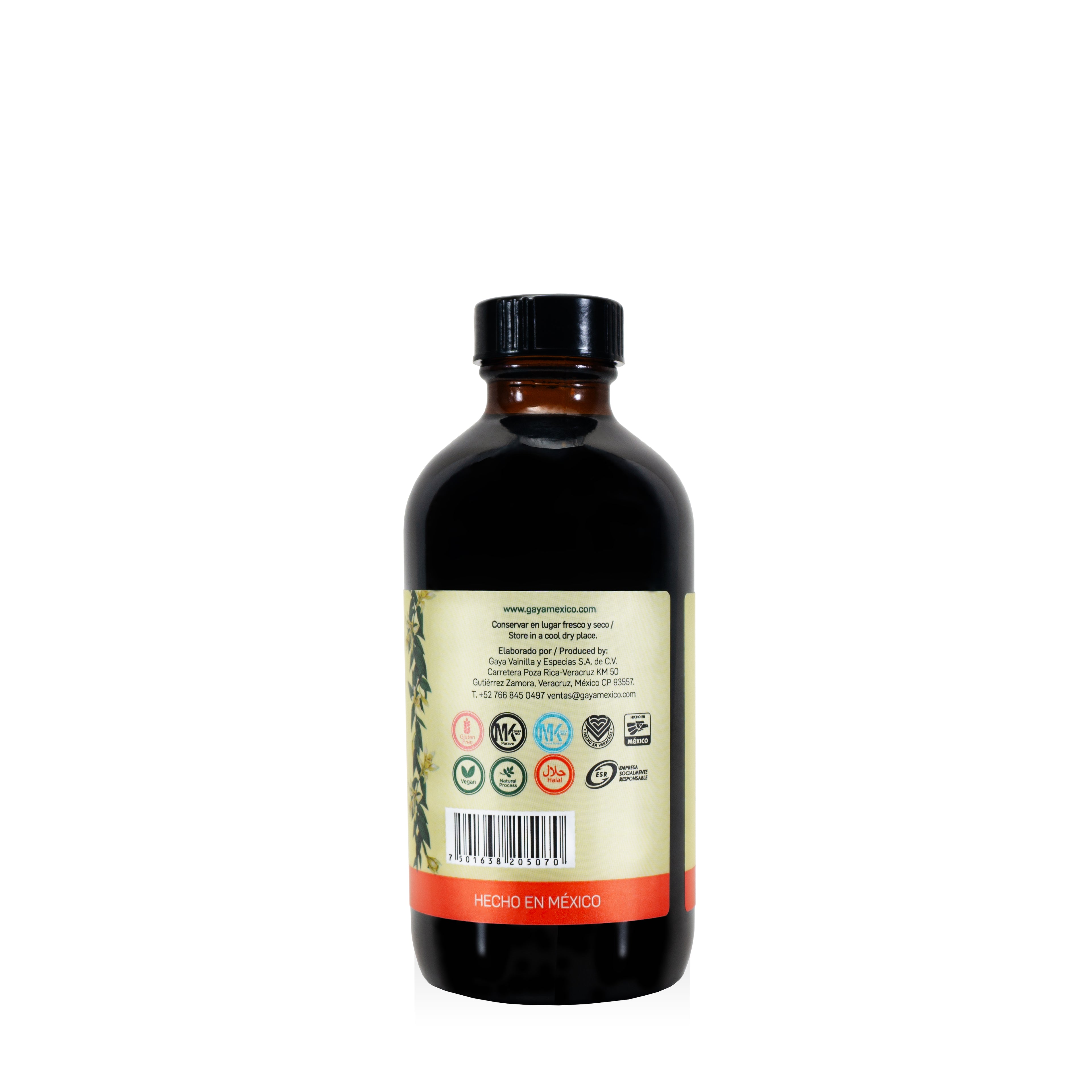 Extracto Natural de Vainilla sin Azúcar de Papantla Gaya | Vainilla Artesanal Mexicana