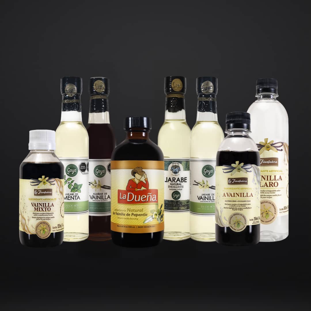 Imagen general de saborizantes y jarabes Gaya