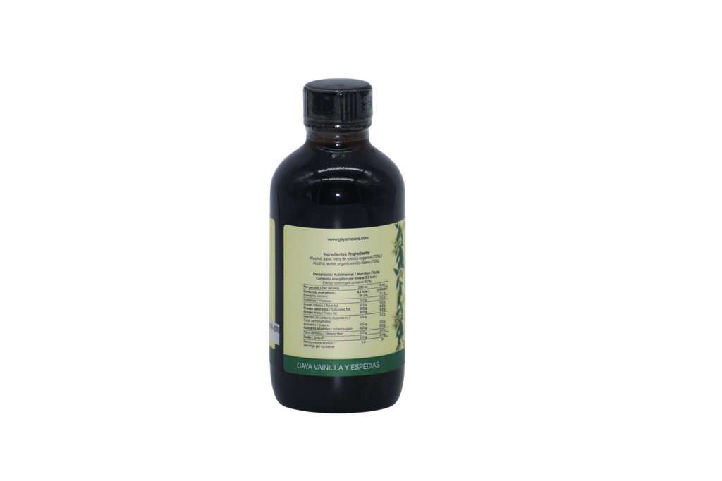 Extracto de Vainilla Hecho con Vainilla Orgánica120 ml