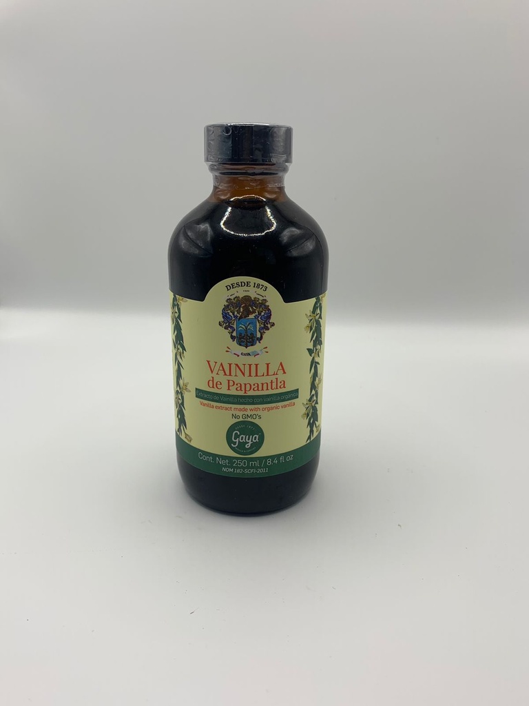 Extracto Natural Hecho con Vainilla Orgánica de 250 ml sin azúcar