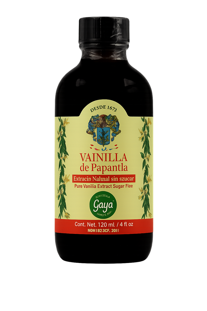 Vainilla, Extracto Natural sin Azúcar de Papantla Gaya de 120 ml