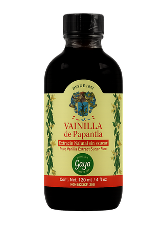 [GPE0202] Vainilla, Extracto Natural sin Azúcar de Papantla Gaya de 120 ml